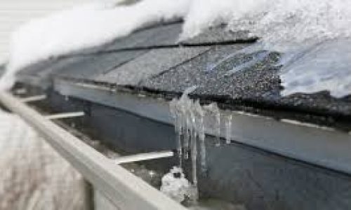 Roof leak repair from ice buildup