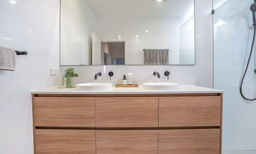 Vanity & sink installation
